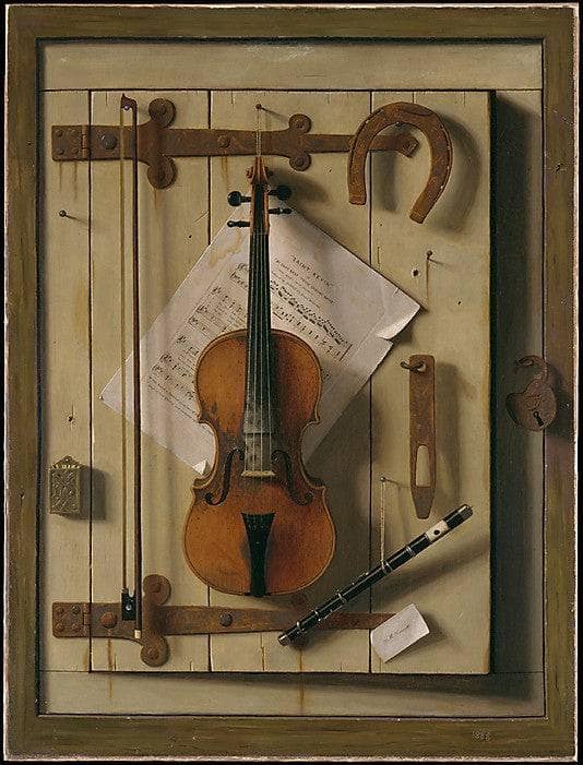 Still LifeâViolin and Music by William Michael Harnett — hand-painted still oil painting reproduction on canvas