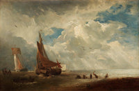 Storm and rain in a Dutch harbor