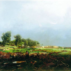 Storm in the field by Volodymyr Orlovsky — Oil Painting Reproduction