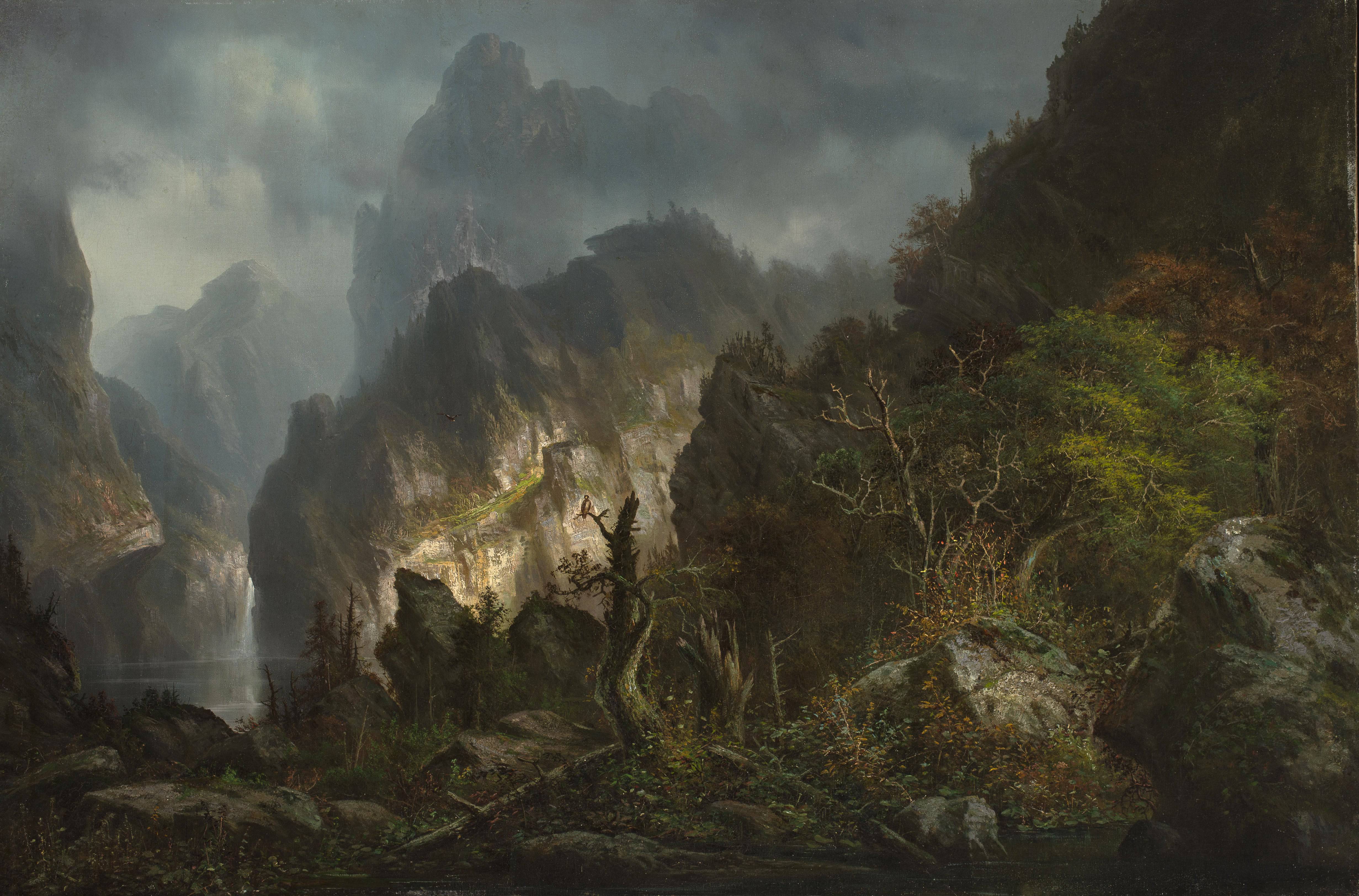 Storm in the Mountains - Hermann Ottomar Herzog