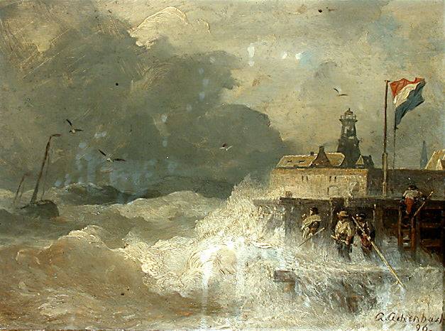 Storm On The Coast - Andreas Achenbach