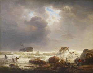 Storm On The Coastline - Andreas Achenbach