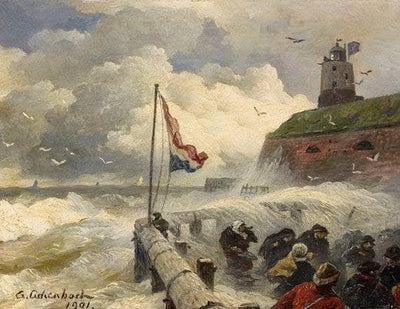 Stormy Surf at a Mill, Holland in apartment