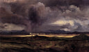 Stormy Weather over the Roman Campagna by Carl Blechen — valley oil painting wall art, Romanticism