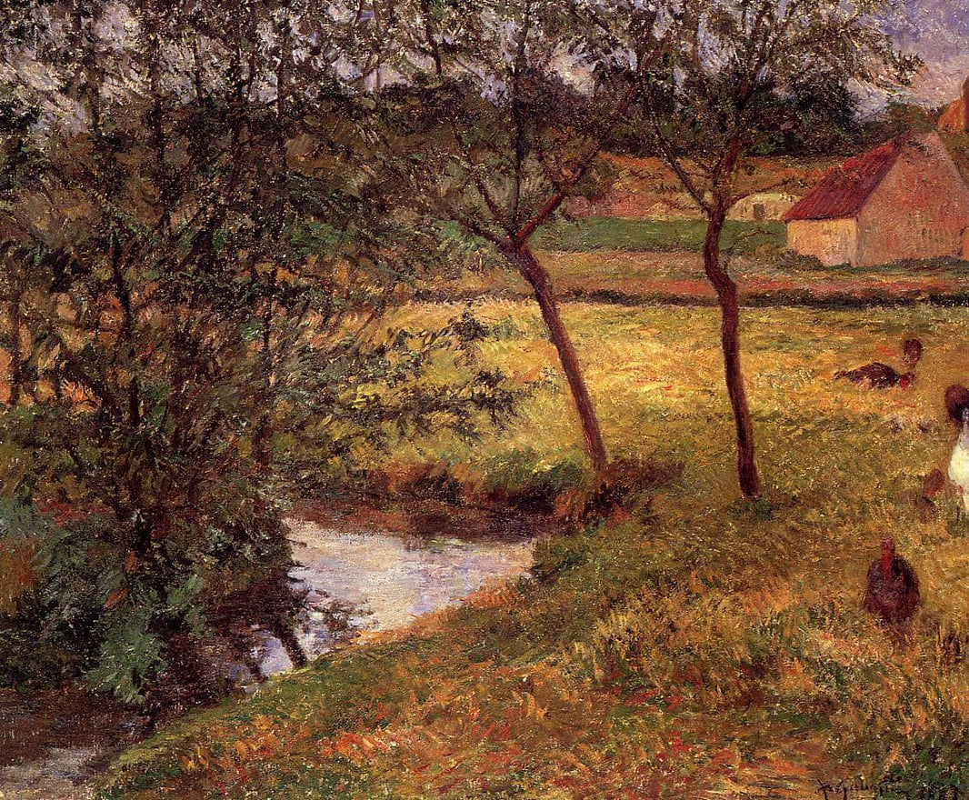 Stream in Osny by Paul Gauguin — hand-painted animal oil painting reproduction on canvas