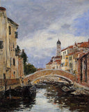 Street, Antibes by Eugene Boudin — hand-painted architectural oil painting reproduction on canvas