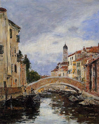 Street, Antibes by Eugene Boudin — hand-painted architectural oil painting reproduction on canvas