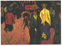Street, Dresden by Ernst Ludwig Kirchner — hand-painted abstract oil painting reproduction on canvas
