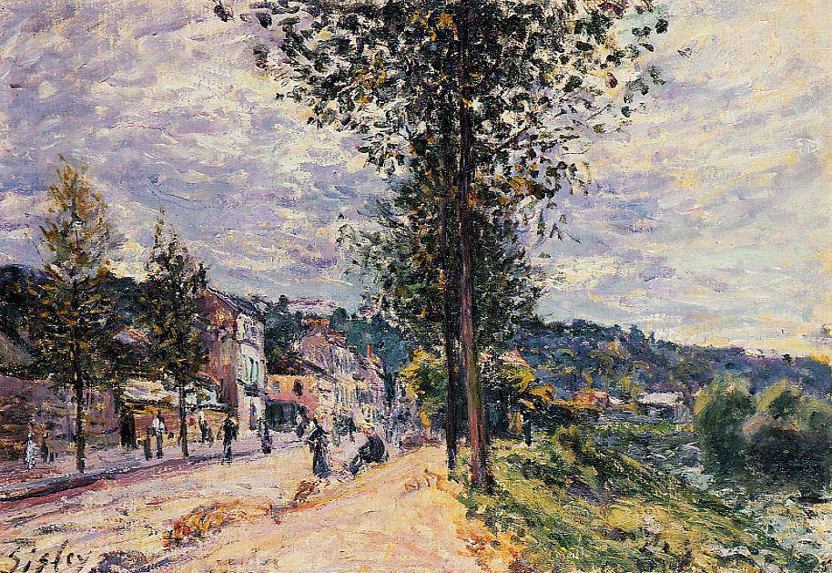 Street Entering the Village - Alfred Sisley