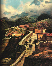 Street in La Guaira by Ferdinand Bellermann — hand-painted landscape oil painting reproduction on canvas