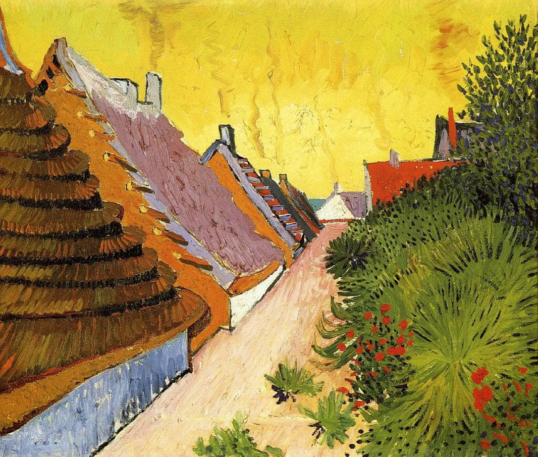 Street in Saintes-Maries by Vincent van Gogh — hand-painted architectural oil painting reproduction on canvas