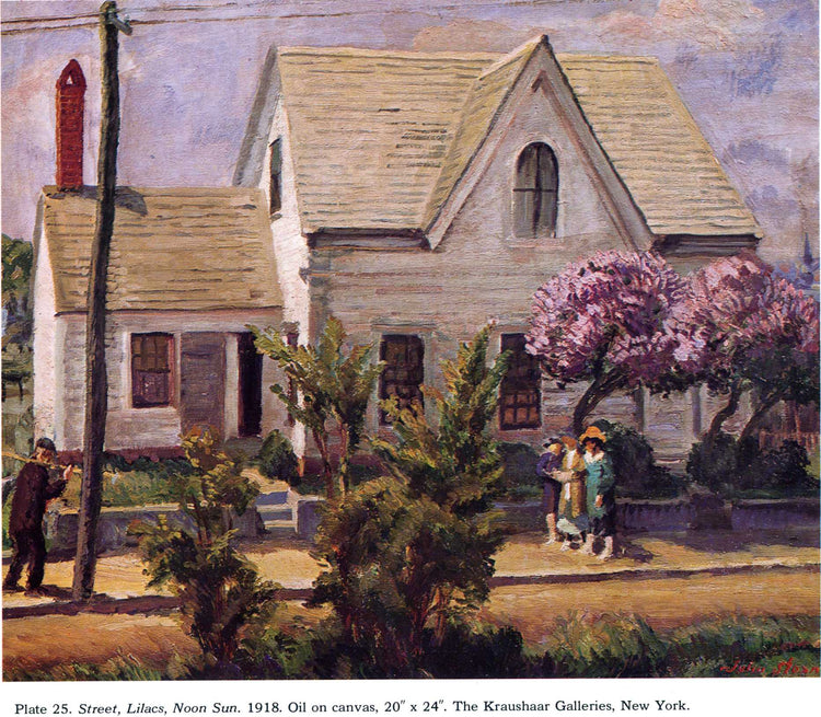 Street, Lilacs, Noon Sun - John French Sloan