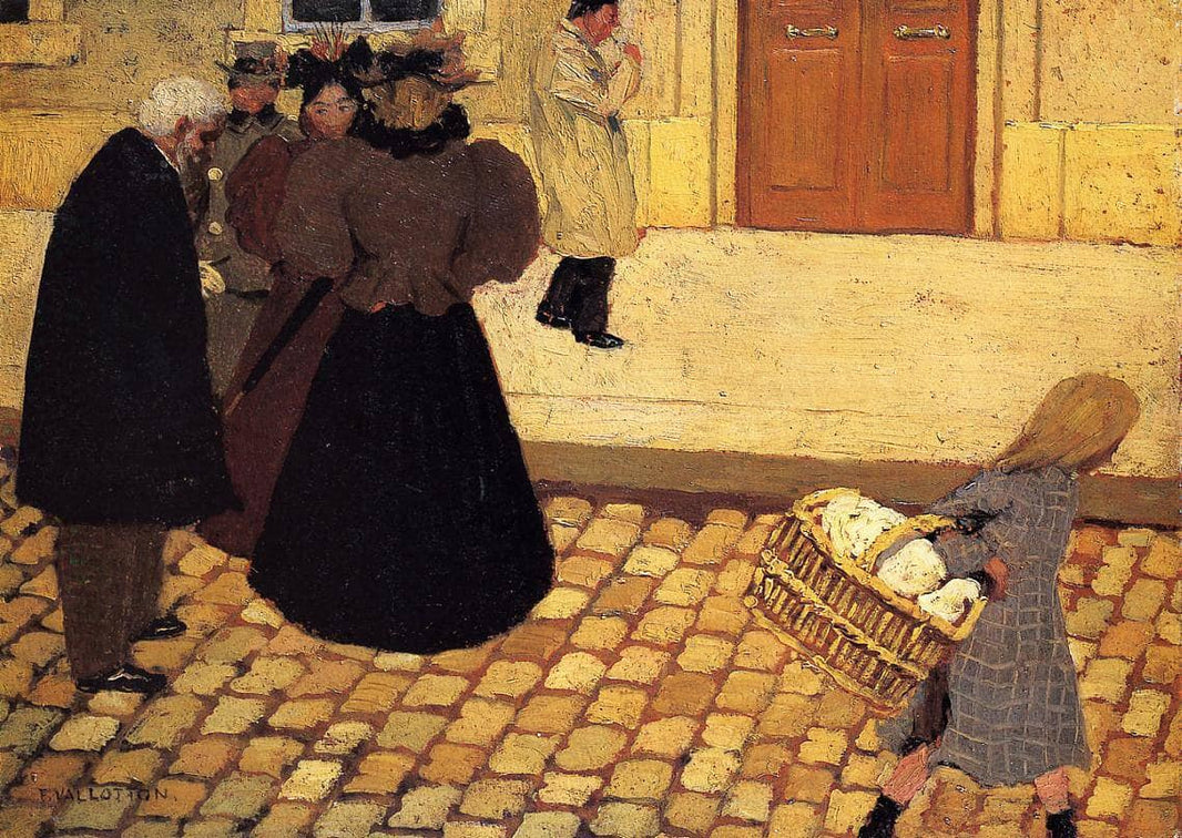 Street Scene by Felix Vallotton — hand-painted botanical oil painting reproduction on canvas