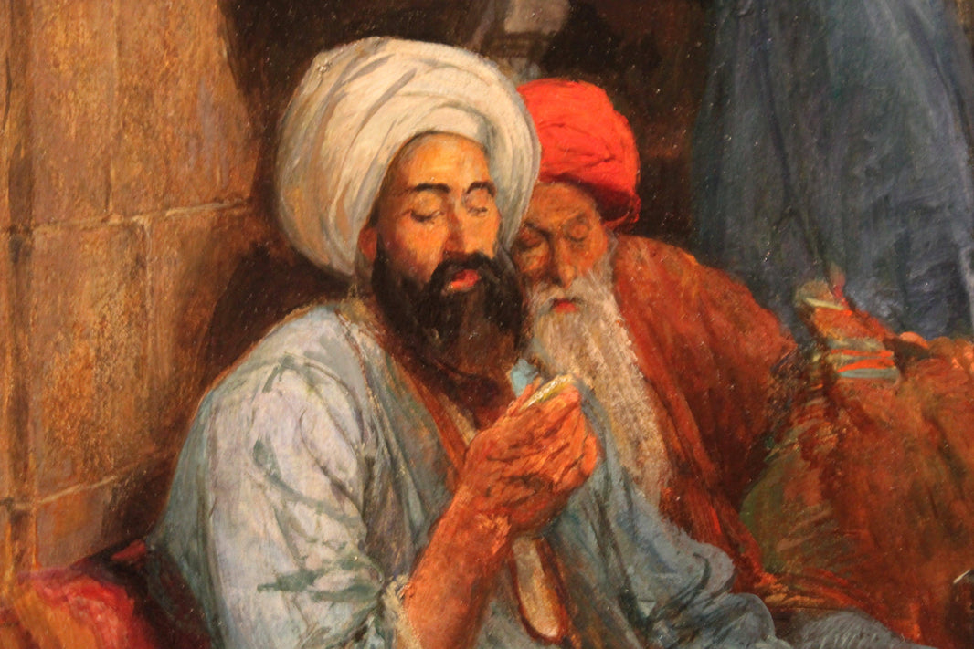 Street Scene near the El Ghouri Mosque in Cairo (detail) by John Frederick Lewis — hand-painted cultural oil painting reproduction on canvas