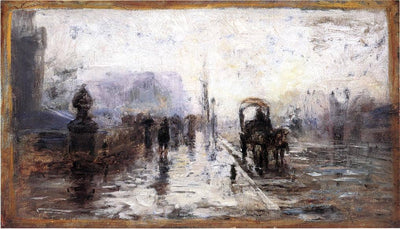 Street Scene with Carriage in entryway