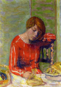 Striped Blouse by Pierre Bonnard — hand-painted portrait oil painting reproduction on canvas
