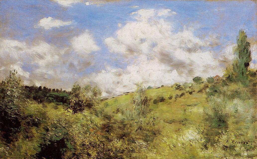 Strong Wind (Gust of Wind) by Pierre-Auguste Renoir — hand-painted botanical oil painting reproduction on canvas