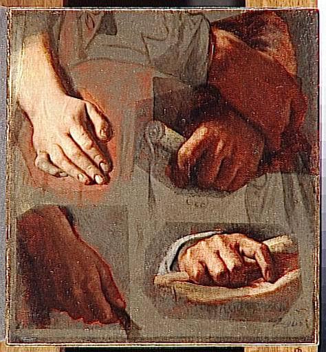 Studies for The Apotheosis of Homer by Jean Auguste Dominique Ingres — hand-painted still oil painting reproduction on canvas