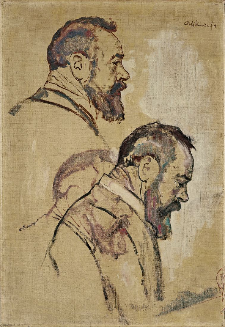 Studies of self-portrait - Ferdinand Hodler