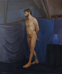 Studio Escalier II by Gregorio Undurraga — hand-painted portrait oil painting reproduction on canvas