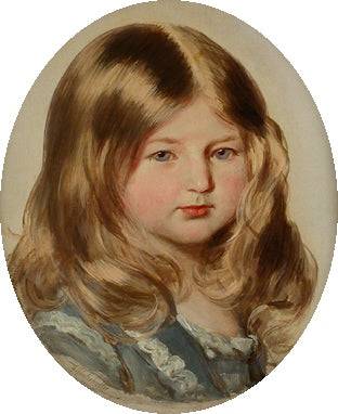 Study for a portrait of Princess Amalie of Saxe-Coburg-Gotha by Franz Xaver Winterhalter, hand-painted portrait oil painting reproduction on canvas