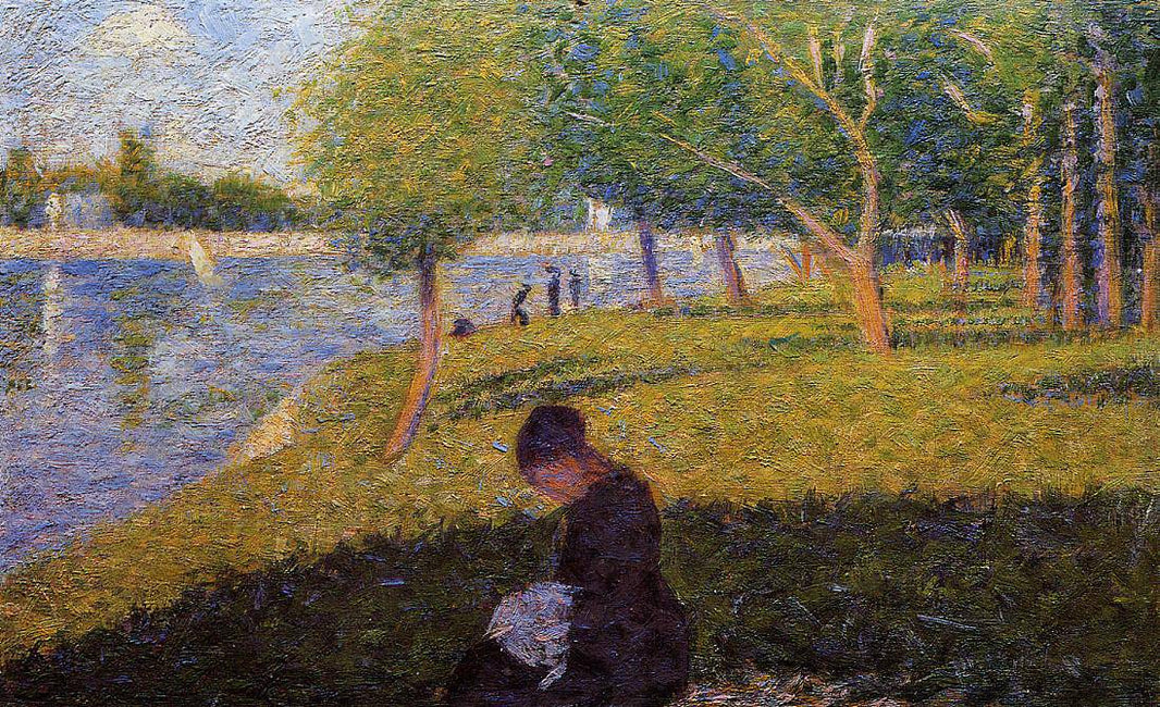 Study for 'A Sunday Afternoon on the Island of La Grande Jatte' by Georges Seurat — hand-painted botanical oil painting reproduction on canvas