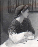 Study for a Young Woman by the Window by Vito d'Ancona — hand-painted portrait oil painting reproduction on canvas