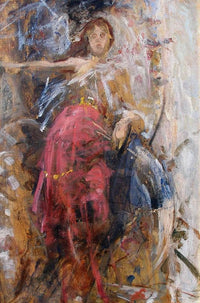 Study for an allegorical female figure by Noè Bordignon — hand-painted abstract oil painting reproduction on canvas