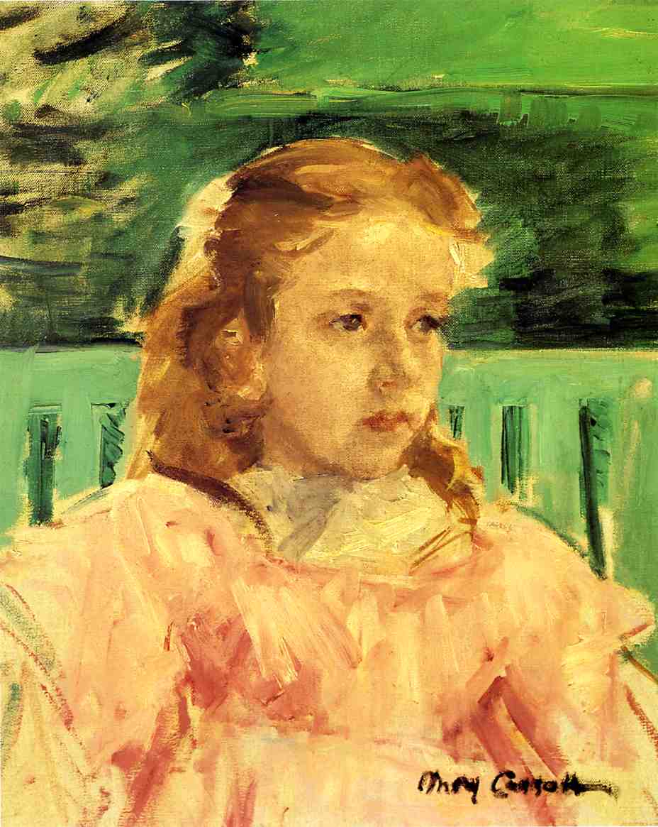 Study for Augusta Reading to Her Daughter by Mary Cassatt, hand-painted portrait oil painting reproduction on canvas