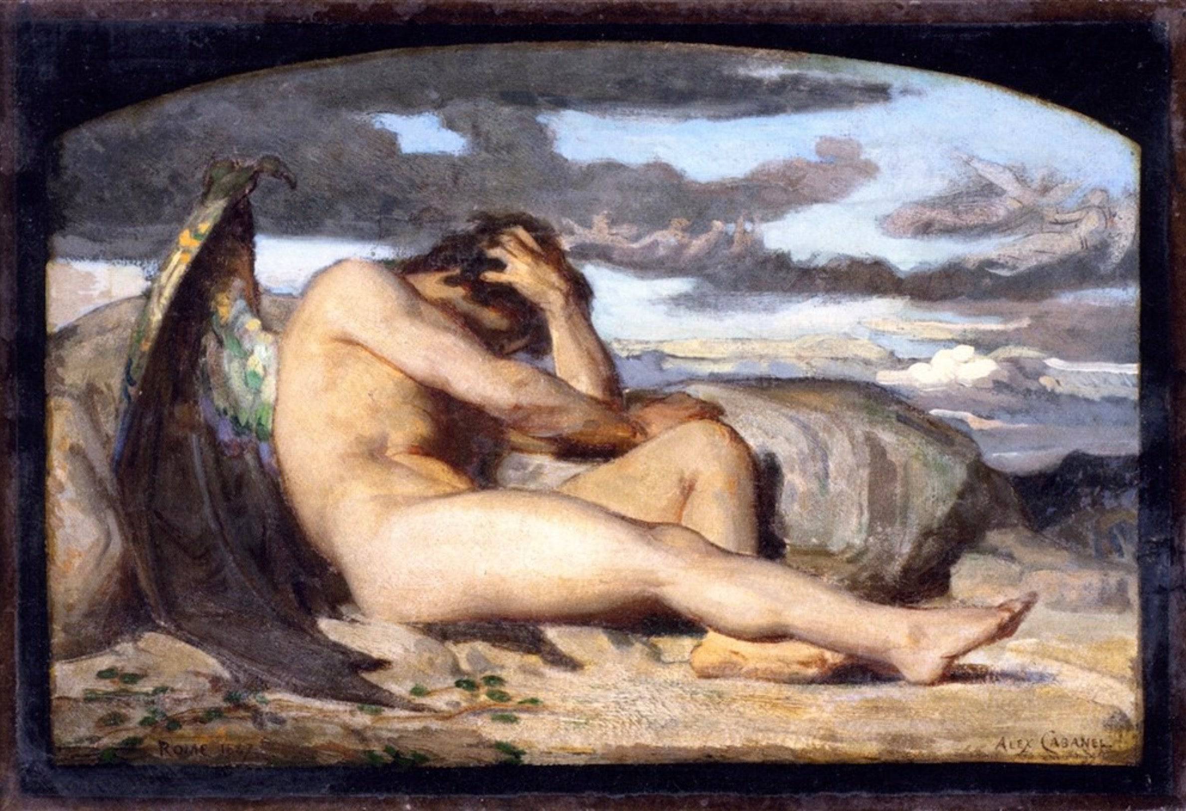 Study for 'Fallen Angel' - Alexandre Cabanel