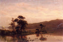 Study for Gosnold at Cuttyhunk by Albert Bierstadt — ships oil painting wall art, Luminism