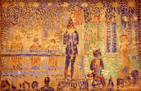 Study for 'Invitation to the Sideshow' by Georges Seurat — hand-painted abstract oil painting reproduction on canvas