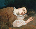 Study for Les Demoiselles des bords de la Seine by Gustave Courbet — male oil painting wall art, Realism