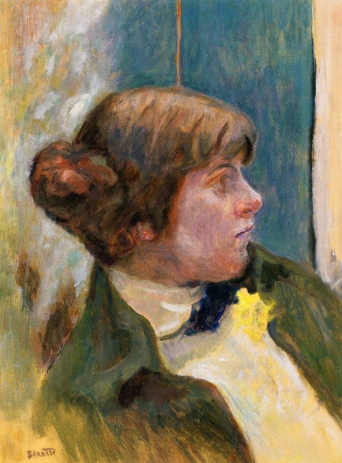 Study for Profile of a Woman in a Bow Tie - Pierre Bonnard