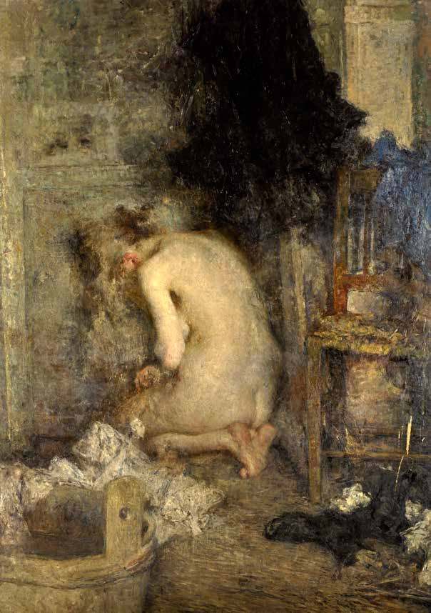 Study for Susanna and the Elders by Umberto Veruda — hand-painted portrait oil painting reproduction on canvas