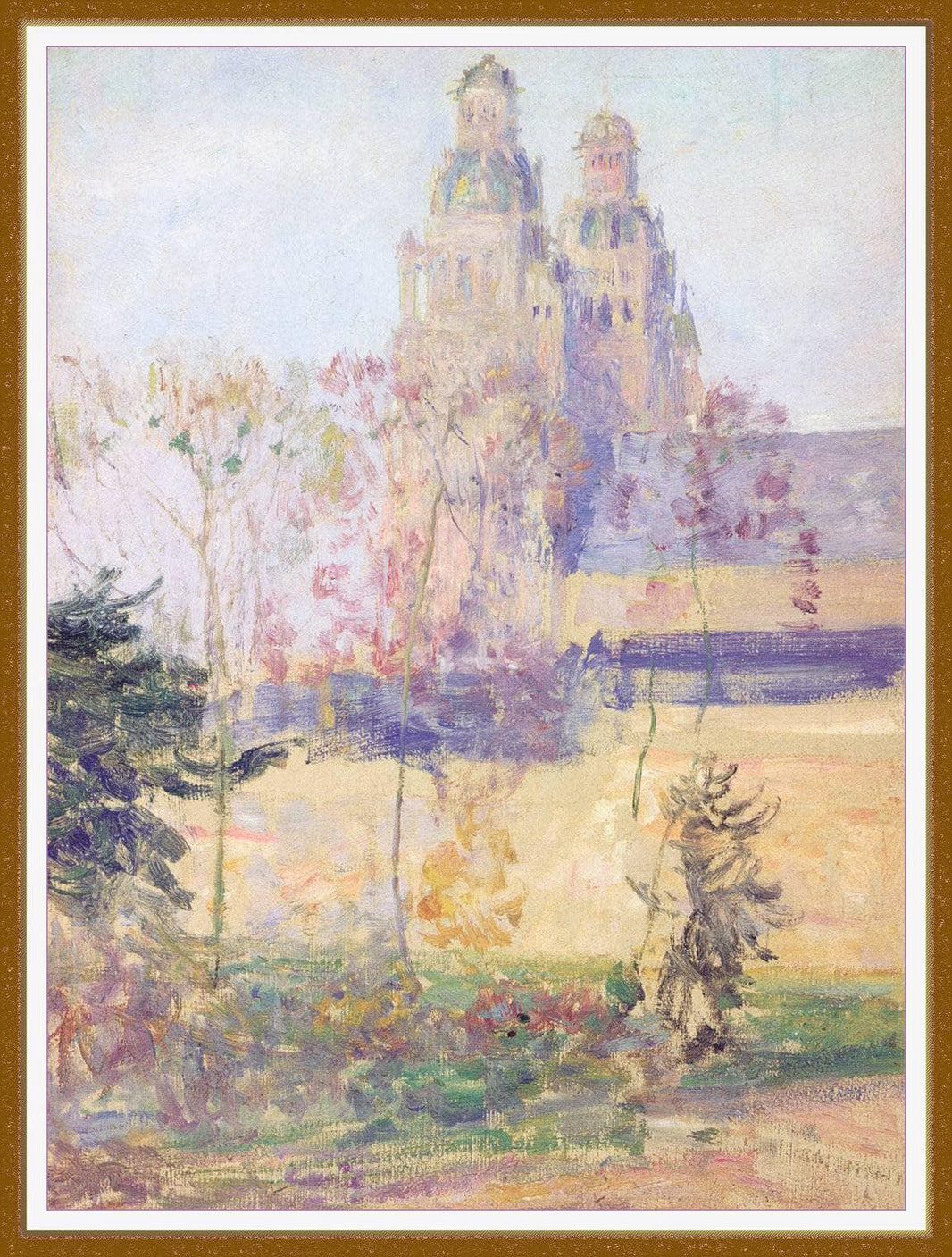 Study for 'The Cathedral Tours' by Guy Rose — hand-painted architectural oil painting reproduction on canvas