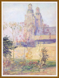 Study for 'The Cathedral Tours' by Guy Rose — hand-painted architectural oil painting reproduction on canvas