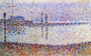 Study for 'The Channel at Gravelines, Evening' by Georges Seurat — sea oil painting wall art, Pointillism