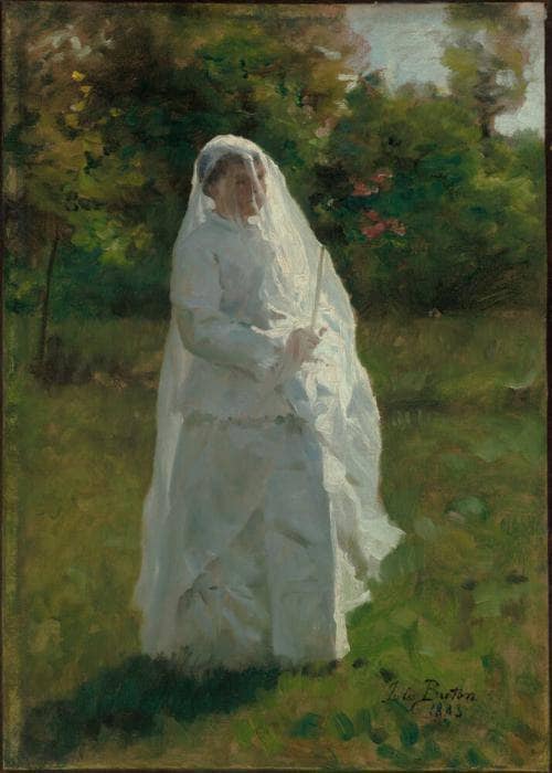 Study for "The Communicants" by Jules Breton — hand-painted portrait oil painting reproduction on canvas