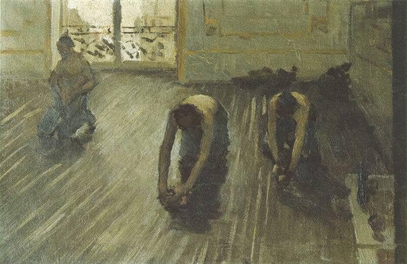 Study for 'The Parquet Planers' by Gustave Caillebotte — hand-painted portrait oil painting reproduction on canvas