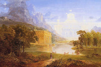 Study for The Pilgrim of the World on His Journey by Thomas Cole — hand-painted botanical oil painting reproduction on canvas