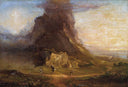 Study for Two Youths Enter Upon a Pilgrimage by Thomas Cole — rock oil painting wall art, Romanticism