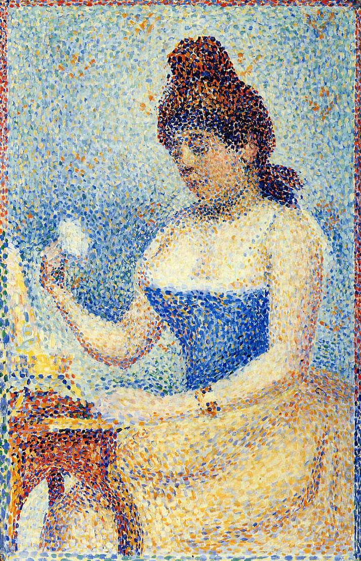 Study for "Young Woman Powdering Herself" by Georges Seurat — hand-painted eco oil painting reproduction on canvas