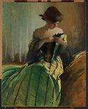 Study in Black and Green by John White Alexander — hand-painted portrait oil painting reproduction on canvas