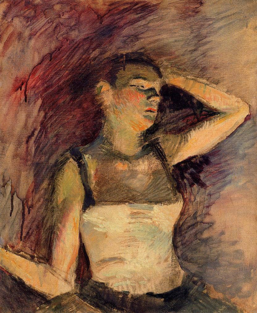 Study of a Dancer by Henri de Toulouse-Lautrec — hand-painted portrait oil painting reproduction on canvas
