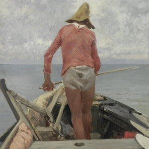 Study of a fisherman by Vincenzo Caprile — Oil Painting Reproduction