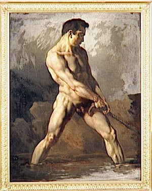Study of a Male Nude - Théodore Géricault