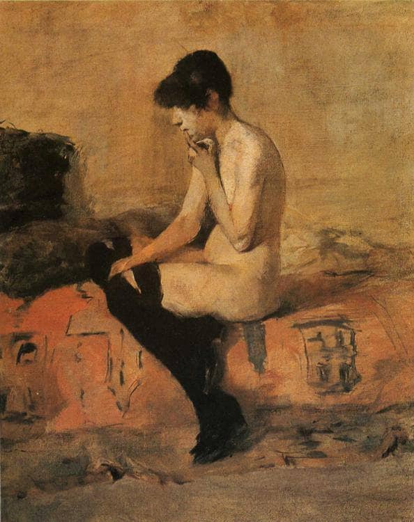 Study of a Nude by Henri de Toulouse-Lautrec — hand-painted nude oil painting reproduction on canvas