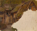Study of an old Farm by Adolph Tidemand — rural oil painting wall art, Romanticism