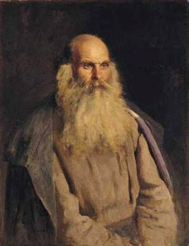 Study of an Old-Man by Ilya Repin — hand-painted portrait oil painting reproduction on canvas